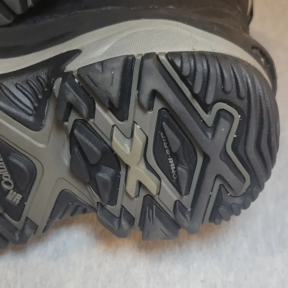 Columbia Omni-Tech Waterproof Hiking Boots Men's 10.5 Black Gray YM5400-010